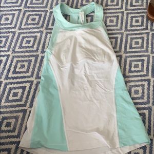 Lululemon light blue and white running top